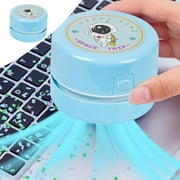 SPOORYYO Mini Desktop Vacuum Cleaner, Battery Operated Handheld Design, Perfect for Desk, Keyboard, and School Use